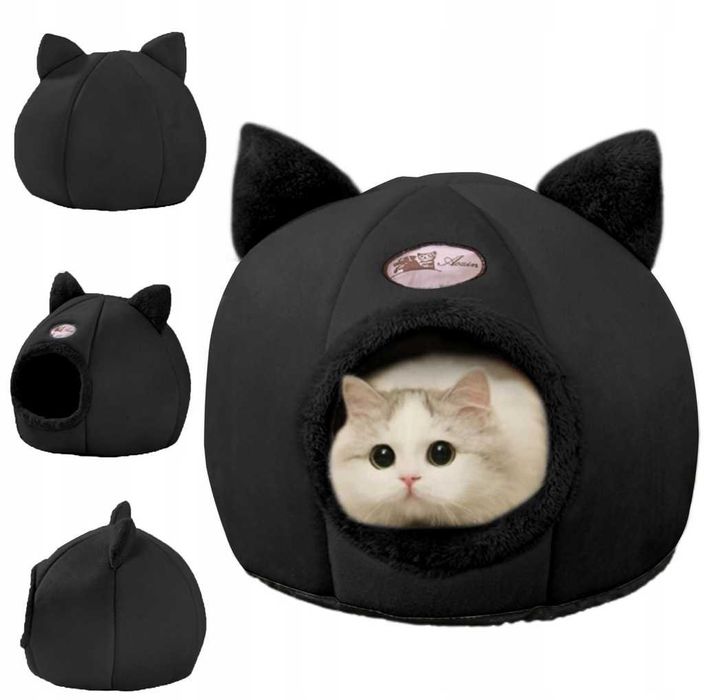 Domek dla KOTA Budka, Legowisko Pluszowe, Ciepłe, Wygodne, Bezpieczne