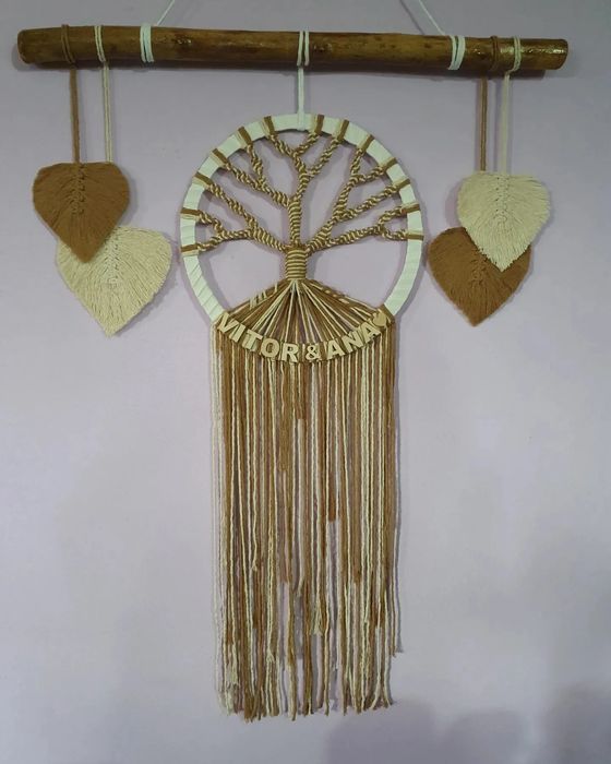 Painel caça sonhos macrame e crochet