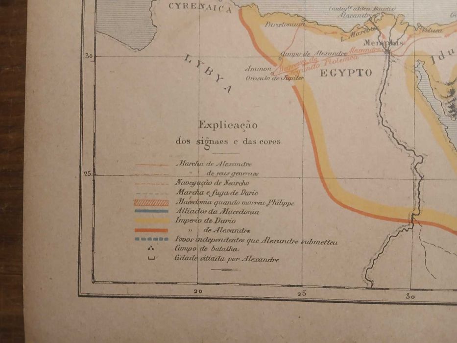 Mapa Império de Alexandre o Grande (Final do Século XIX, Inícios do Século XX)