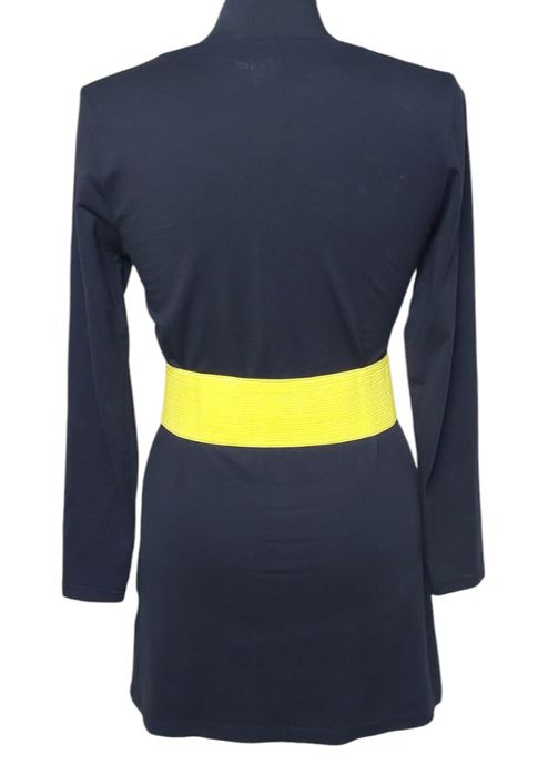 Elastyczny żółty szeroki pasek damski