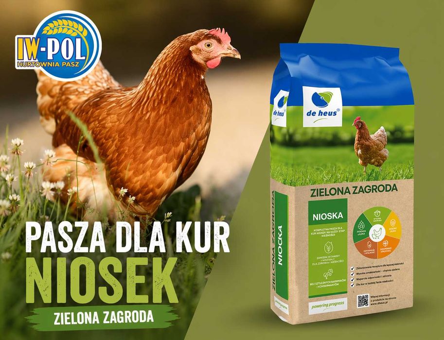 Pasza dla kur Niosek Zielona Zagroda DeHeus 25kg