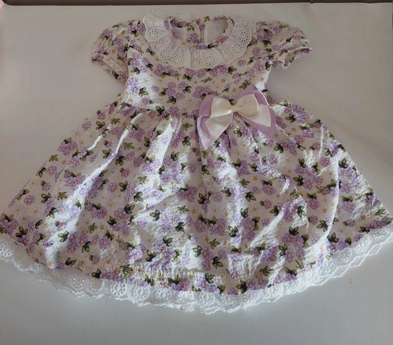 Vestido C/ Laço Menina / Bebé - 6 / 9 Meses - 24 Horas