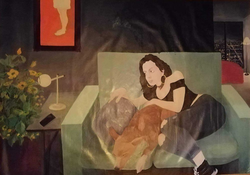 Quadro pintado a óleo