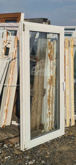 OKNA KacprzaK OKNO PCV 79X160 Używane Plastikowe Białe Lider Okna OLX