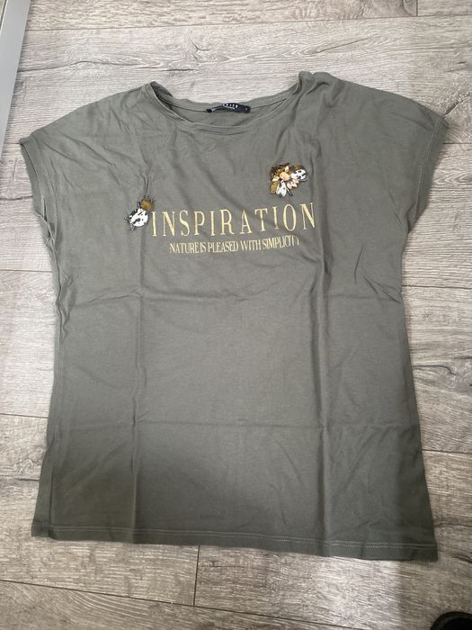 Koszulka , t-shirt zieliny , khaki Mohito S