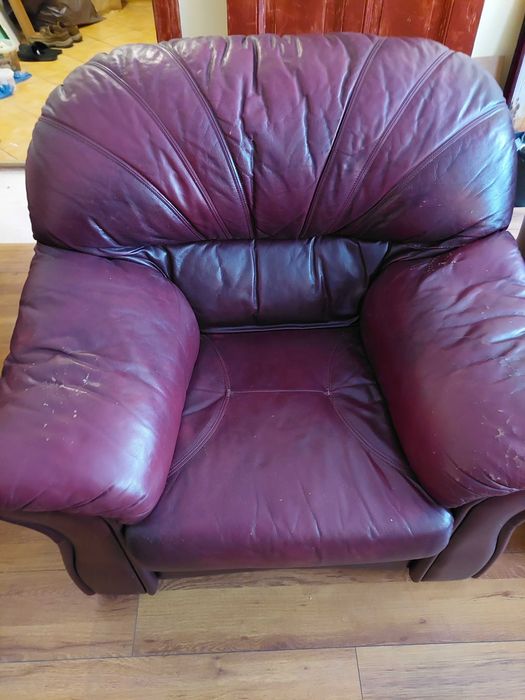 Sofa/kanapa skórzana + 2 fotele