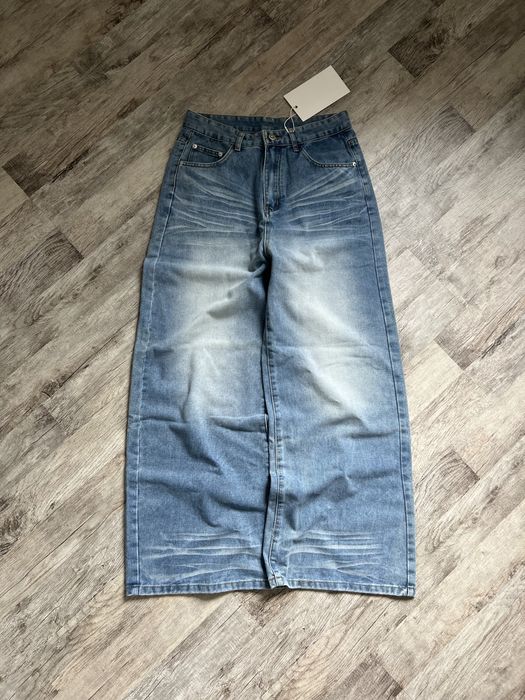 Широкі Джинси Jaded London Type Washed Вошед Штани Джинсові Baggy Голубі Блакитні Wide Leg Skater Y2K SK8 Racer Беггі Баггі Широкого крою