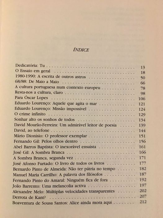 Eduardo Prado Coelho/ Saramago/Mário Cláudio/ Rentes de Carvalho