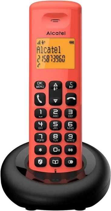 Alcatel E160 Czerwony bezprzewodowy telefon