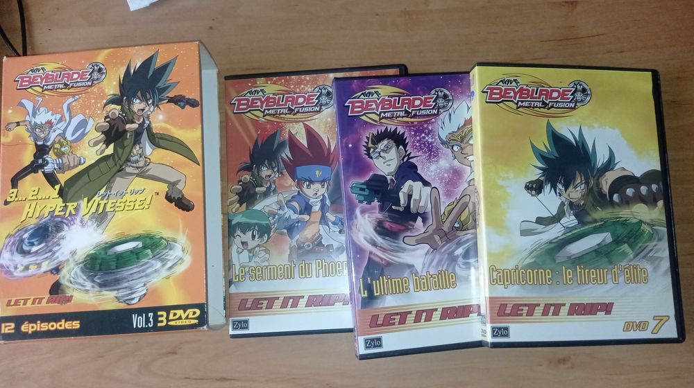 Conjunto 3 DVD Beyblade Metal Fusion
