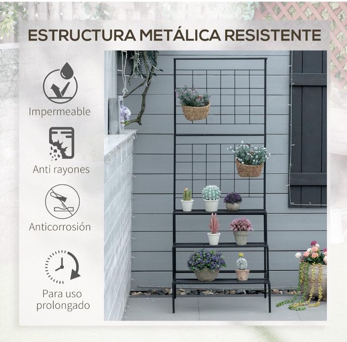 Floreira exterior/interior em ferro
