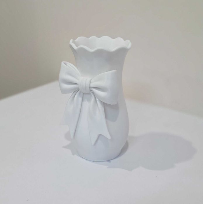 Dekoracyjny wazon z kokardą - różne kolory