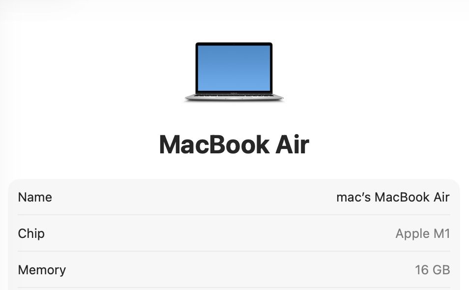 MacBook Air M1 16Gb 256Gb Silver 87%