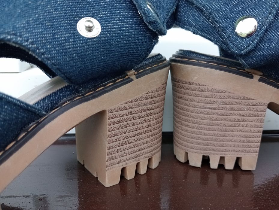 Buty damskie młodzieżowe dżinsowe