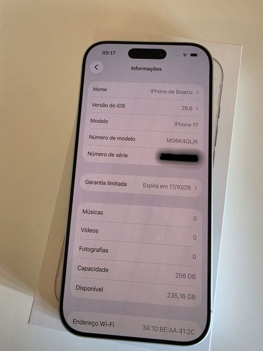 iPhone 17 256GB - Branco