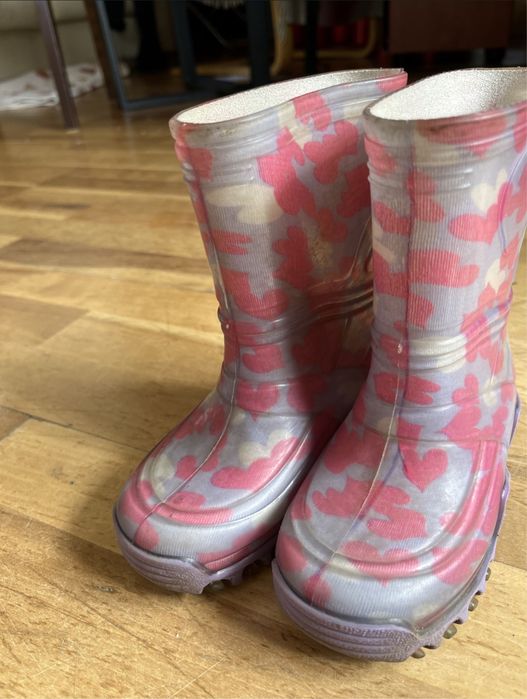 Kalosze dla dziewczynki, rozmiar 24-25, dł wkładki 16 cm