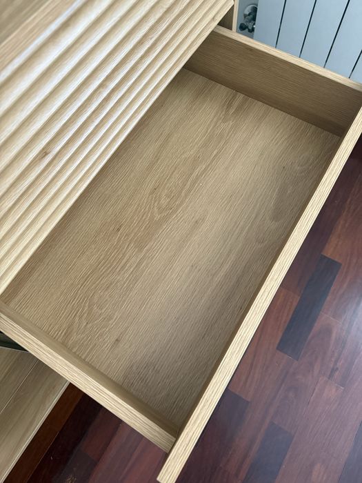 Cómoda de quarto NOVA - 6 gavetas cor madeira natural - klast home - 120x78