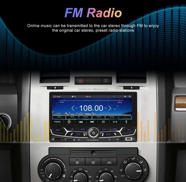 Rádio 2din 6,86 polegadas Bluetooth Carplay USB FM type-C Touch | NOVO