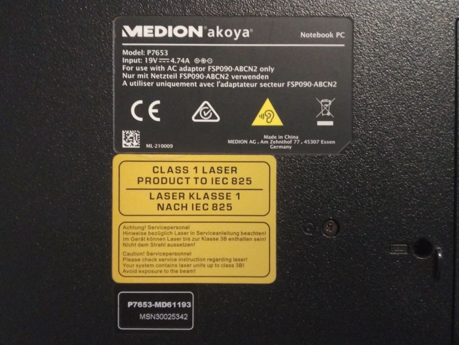 Продам Ноутбук.MEDION akoya  P7653