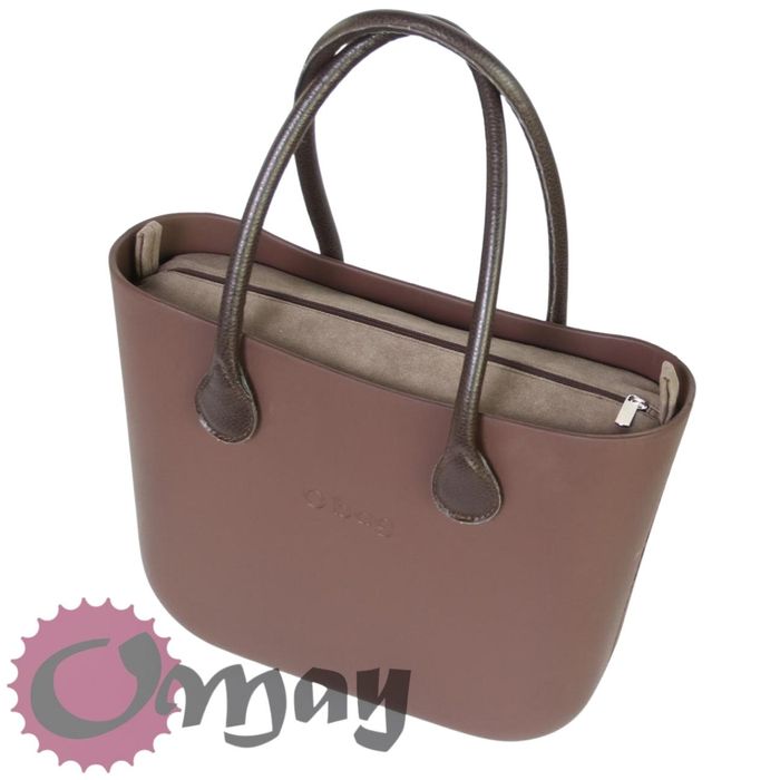 Efektowny organizer OBAG STANDARD ekoskóra brązowa 2 kieszenie OMAY.pl