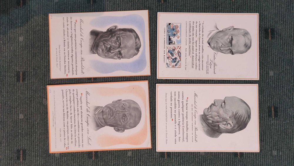 4 Postais Propaganda Aliada da II Guerra Mundial