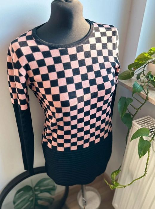 sweter krata m damski