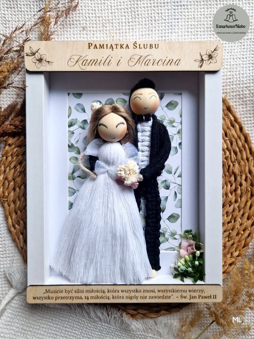 Ramka ślubna pamiatka ślubu prezent