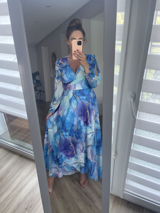 Piękna maxi długa sukienka 38/40 Exclusive #pieknasukienka