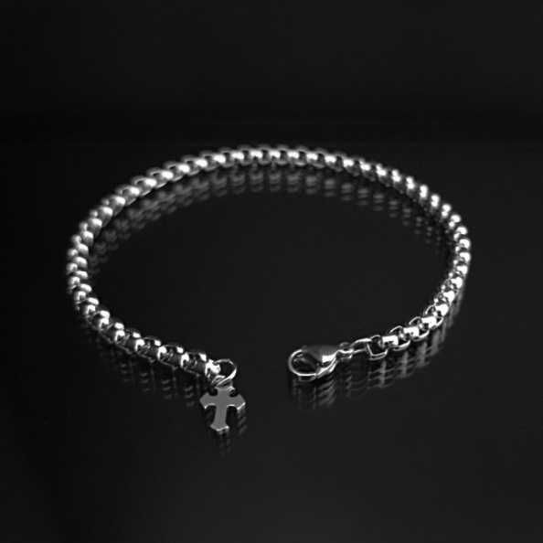 Pulseiras pulseira masculina aço inoxidável 316L motard