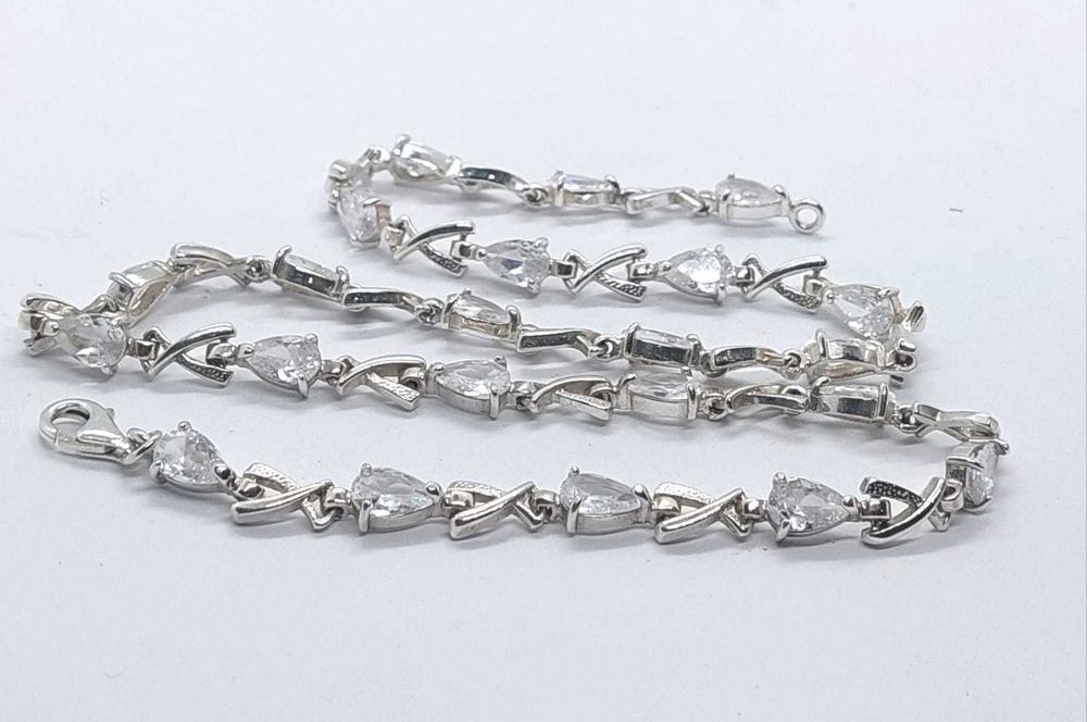 Łańcuszek srebrny elegancki kolia 925 / Nowy Lombard / Cz-wa