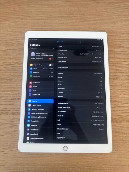 iPad Pro 12.9" 256GB (2ª Geração) - Modo Wi-Fi [Impecável]