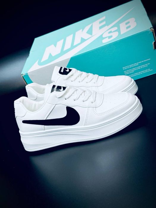 Кроссовки женские Nike air force 1 white/ Кожаные женские найки низкие