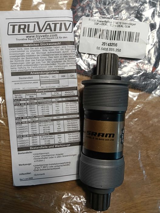 Eixo Pedaleira SRAM PowerSpline