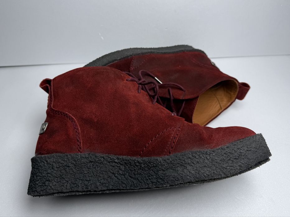 Shabbies Amsterdam bordowe botki r.40 wkł:25,5 cm skóra zamszowa