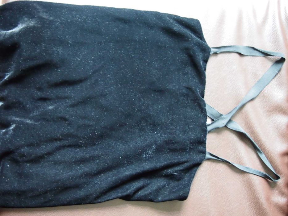 Top preto Veludo com forro NAF NAF 36