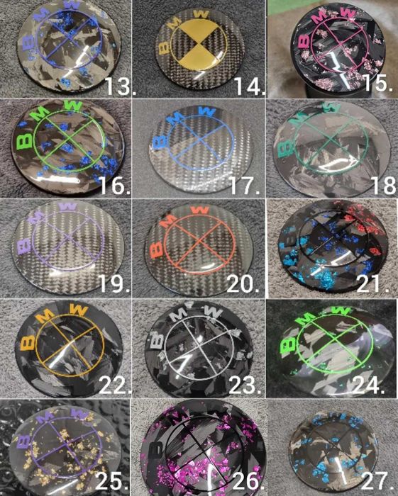 Símbolos BMW Carbono (Capô, Mala, Jantes, Volante) 100% Personalizável