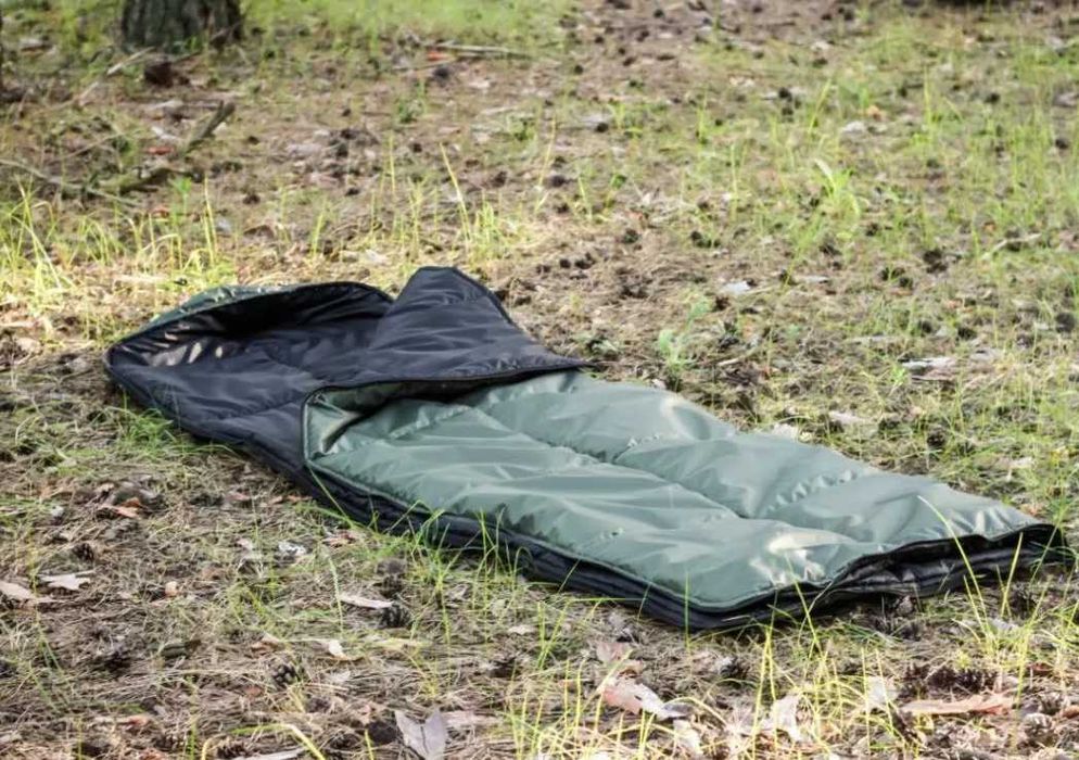Демисезонный армейский спальный мешок 220х90 до -15 спальник ВСУ олива
