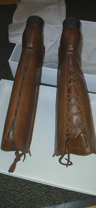 GEOX botas novas em folha, pele, cano alto, 39.5