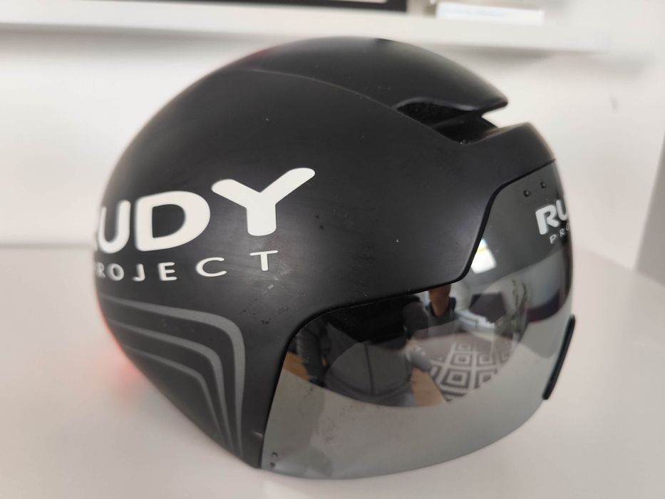 Kask rowerowy czasowy aero Rudy Project The Wing S/M + 2 szybki