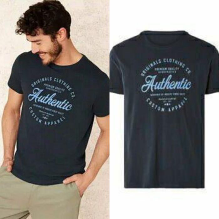 Мужская синяя футболка Livergy размер S, M, L, XL