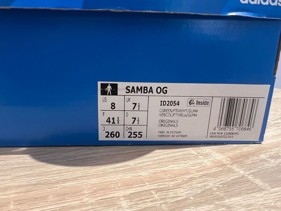 Sapatilhas Adidas Samba verdes originais 41/3