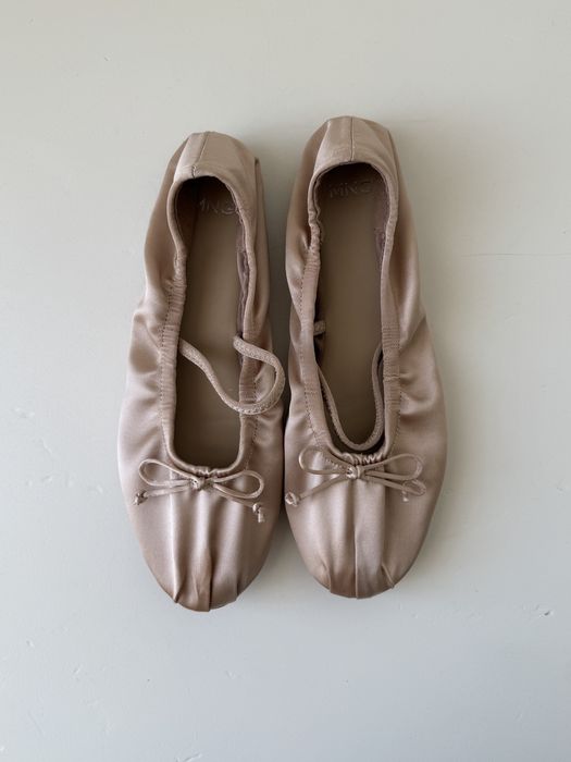 Балетки mango ніжно-рожеві