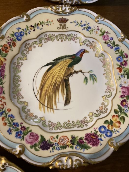 10 Pratos Rainha D. Maria II Couroucou - Palacio Nacional da Ajuda IP