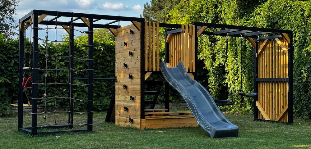 PROMOCJA - Plac zabaw - Pola - Drewniany - Małpi gaj - Domek - Duży