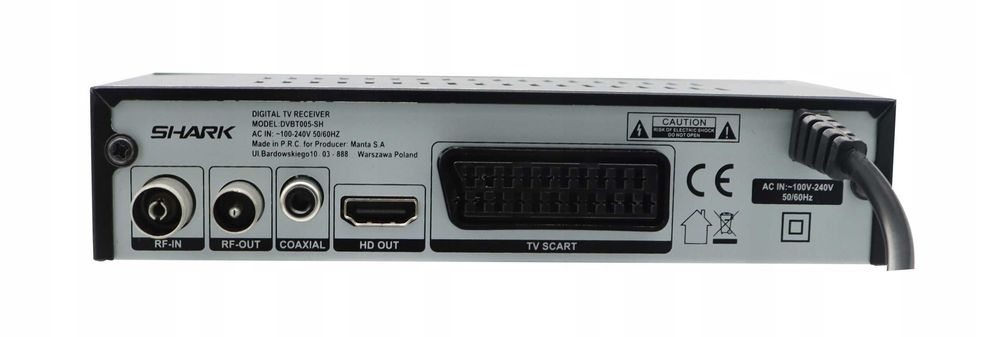 Tuner Dekoder DVB-T2 DVB-C TV Naziemnej Kablowej HEVC HDMI USB