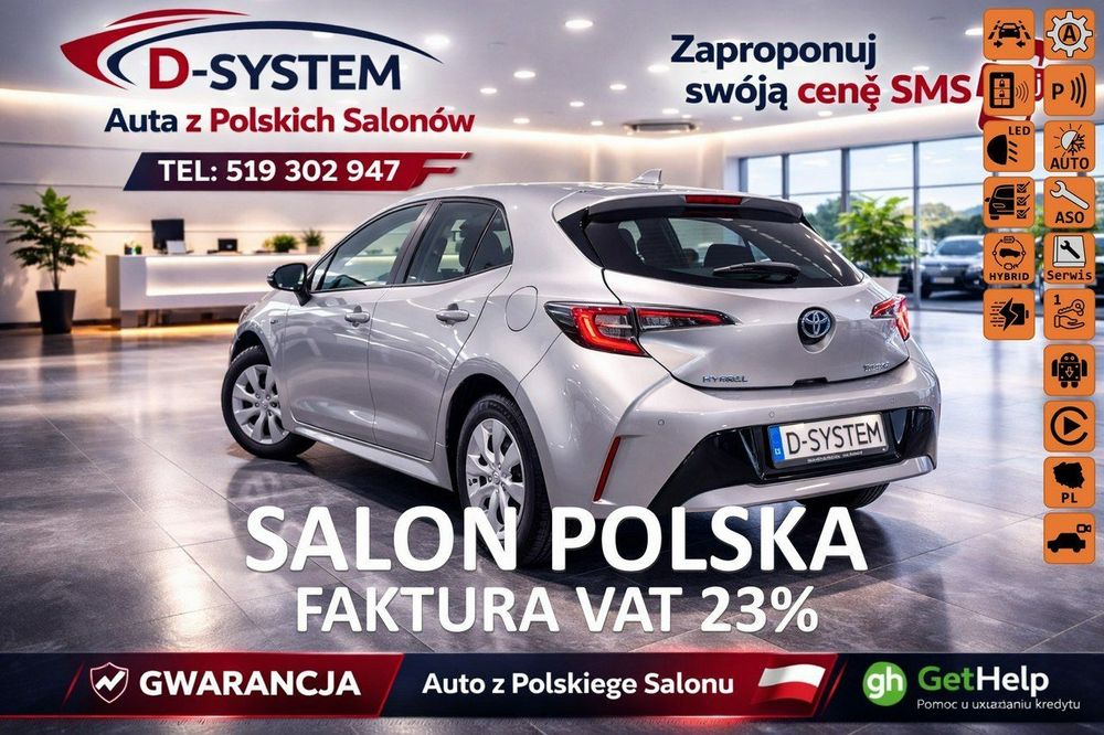 Toyota Corolla 21r Salon Polska 1.8 HYBRID hatchback Bezwypadkowy Serwis ASO Toyota
