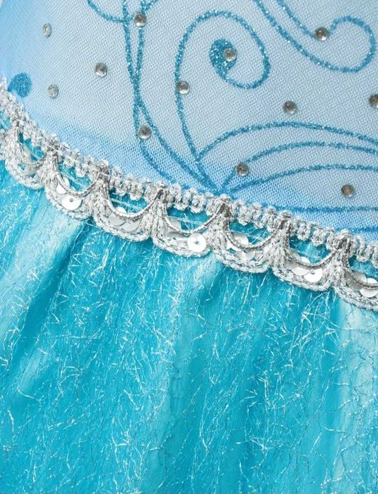 Nowy zestaw Elsa + akcesoria, r. 116/122 przebranie