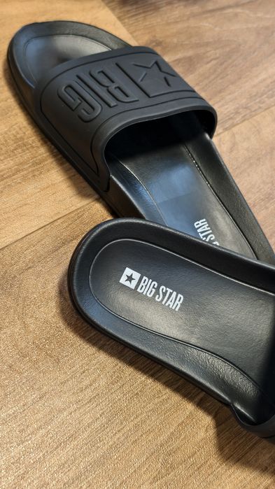 BIG Star Klapki Dom Basen Plaża Unisex Rozmiar 40 Czarne Szybka Wysyłka