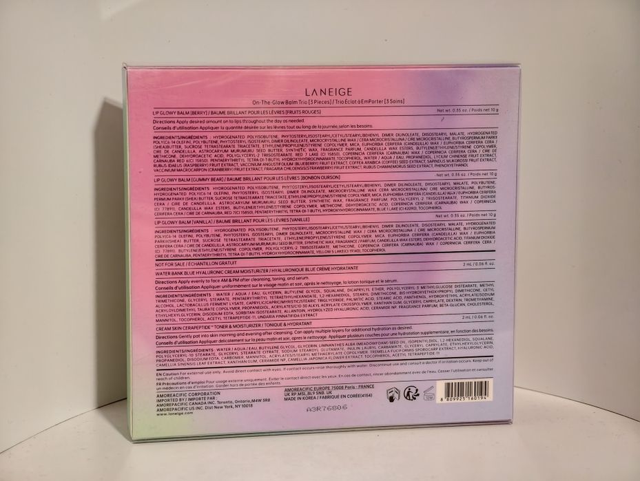 Laneige lip balm balsam do ust usta głów balm zestaw trio 3 zestaw