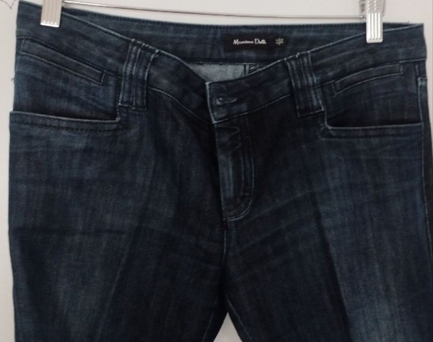 Jeans Massimo Dutti | Cintura Baixa | Ganga Firme com Bainha Detalhada